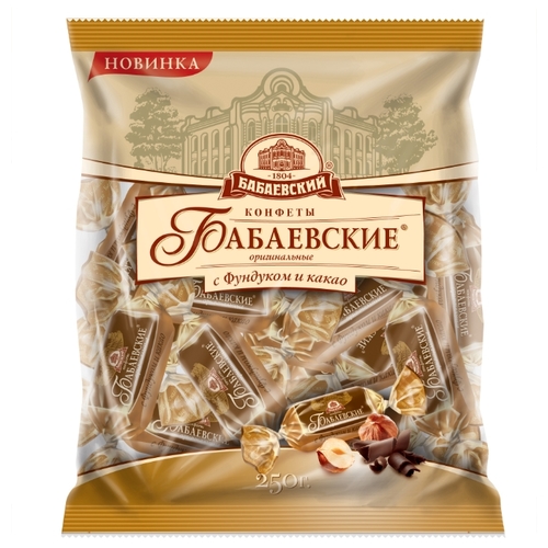Конфеты Бабаевский Бабаевские Оригинальные с фундуком и какао, пакет