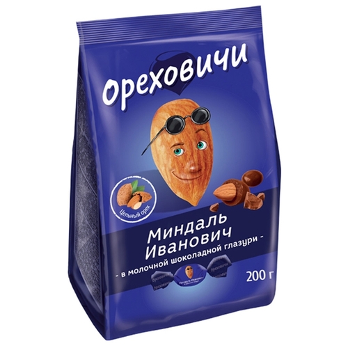 Конфеты Озерский сувенир Миндаль Иванович в шоколадной глазури 971883