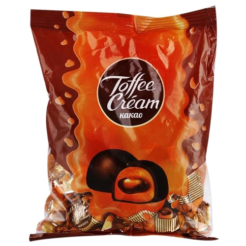 Конфеты Essen Tofee cream, желейная начинка, мягкая карамель, шоколадный вкус, пакет 971887