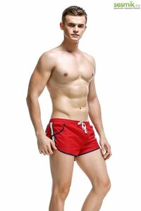 Мужские спортивные шорты Seobean красные 972223