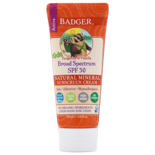 Badger Солнцезащитный крем для детей мандарин и ваниль SPF 30