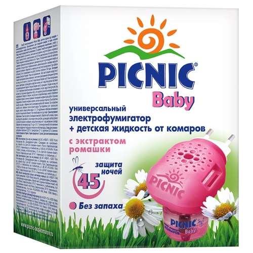Фумигатор + жидкость Picnic Baby от комаров с экстрактом ромашки 959797
