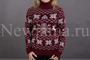 Бордовый свитер 953323