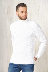 Мужской свитер белый 12079 953261