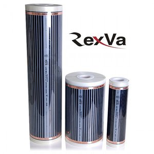 Теплый пол инфракрасный пленочный RexVa (ширина 50 см.) под ламинат, ковролин, линолеум, электрический 110 Вт на метр погонный для инфракрасного обогрева 962375