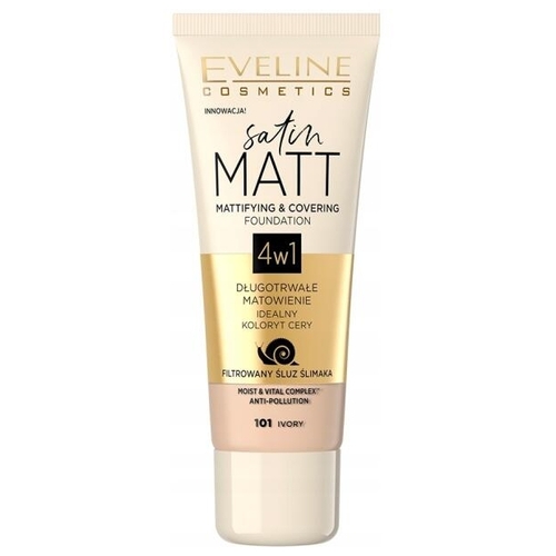 Eveline Cosmetics Тональный крем Satin Matt Mattifying Foundation, 30 мл