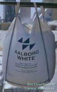 Цемент Aalborg Portland Group Белый цемент «Aalborg White Cement» CEM I 52.5N (Египет) в слим-бегах