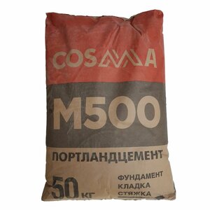 Портландцемент COSMA М-500 Д-0, ЦЕМ I 42,5Н, 50кг