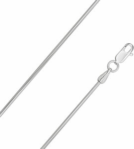 Серебряная цепочка на шею Красцветмет NC-22-078-3-0-35 с плетением снейк, размер 45 мм 968735