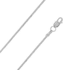 Серебряная цепочка на шею Красцветмет NC-22-078A-3-0-35 с плетением снейк, размер 40 мм