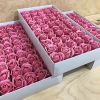 Мыльные бутоны роз Baziator в коробке 50 штук розовые 967925