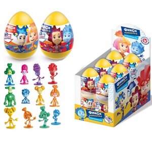«Фиксики 2» Пластиковое яйцо с игрушкой и мармеладом — 12 шт.