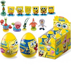 «SPONGE BOB» Пластиковое яйцо с игрушкой и мармеладом — 12 шт. 973739