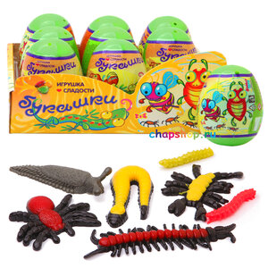 «Букашки» Пластиковое яйцо с игрушкой и карамелью — 9 шт. 973783