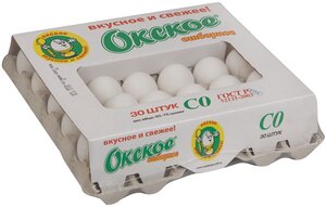 Яйцо Окское куриное С0 30шт 973635